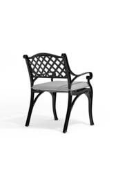 Living and Home 2Pcs Set Retro Cast Aluminum Garden Chairs in Black - thumbnail 5