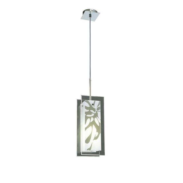 Netlighting Euphoria Pendant 1 Light L1SGU10 Polished ChromeOpal White Glass in Grey - image 1