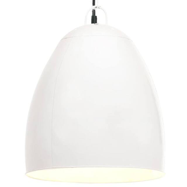 Berkfield Home Industrial Hanging Lamp 25 W White Round 42 cm E27 - image 1