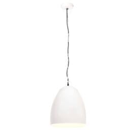 Berkfield Home Industrial Hanging Lamp 25 W White Round 42 cm E27 - thumbnail 4