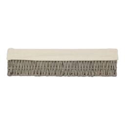 Red Hamper Straight Sided Cotton Linen Paper Rope Trays in Grey - Size: XL - thumbnail 3