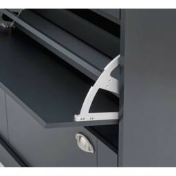 FORGEVIO DELUXE SHOE CABINET SLATE BLUE DRAWER PULL OUT in Grey - thumbnail 5
