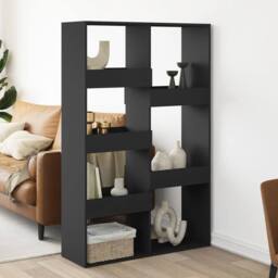 Berkfield Home Room Divider Black 100x33x155.5 cm Engineered Wood - thumbnail 2