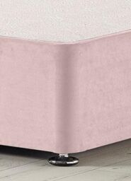 Somnior Platinum Sprung Memory Foam 2 Drawer Divan Bed with Upholstered Headboard Plush Velvet in Pink - Size: Small Single - thumbnail 4