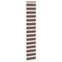 Berkfield Home Elegant Zebra Blind Brown 50x200 cm Fabric Width 45.9 cm Polyester - thumbnail 1