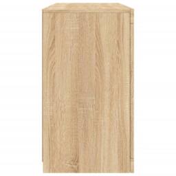 Berkfield Home Sideboard with LED Lights Sonoma Oak 123x37x67 cm in Natural - Size: 123 x 37 x 67 cm - thumbnail 7