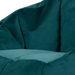 icon Sirena Scallop Chair Bean Bag & Footstool Pink Velvet Bean Bags in Teal - thumbnail 5