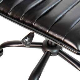 FORGEVIO Executive Office Chair Black PU Leather Adjustable Height Swivel - thumbnail 3