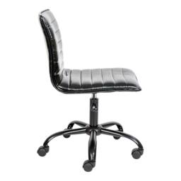 FORGEVIO Executive Office Chair Black PU Leather Adjustable Height Swivel - thumbnail 5