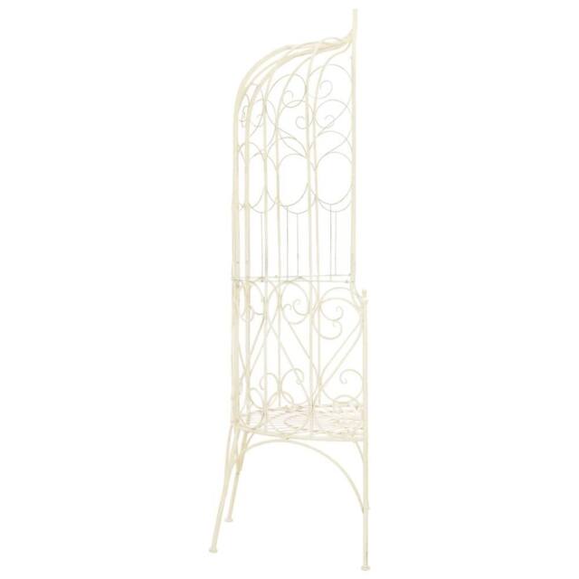 Berkfield Home Decorative Garden Bench 95 cm Iron Antique White - image 1