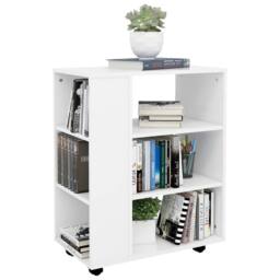Berkfield Home Rolling Cabinet White 60x35x75 cm Engineered Wood - Size: 60 x 35 x 75 cm - thumbnail 8
