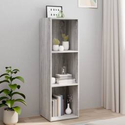Berkfield Home Classic Book Cabinet/TV Cabinet Grey Sonoma 36x30x114 cm Engineer - Size: 36 x 30 x 114 cm - thumbnail 2