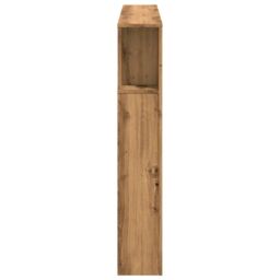 Berkfield Home LED Headboard Artisan Oak 140x18.5x103.5 cm Engineered Wood in Brown - thumbnail 7