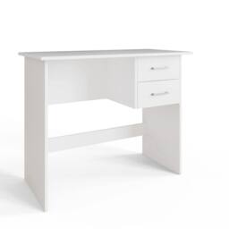 FORGEVIO Bailey 2 Drawer Writing Desk in White
