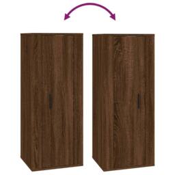 Berkfield Home Wall Mounted TV Cabinet Brown Oak 40x34, 5x100 cm - thumbnail 8