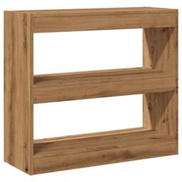 Berkfield Home Book Cabinet/Room Divider Artisan Oak 80x30x72 cm in Brown - Size: 80 x 30 x 72 cm - thumbnail 2