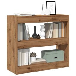 Berkfield Home Book Cabinet/Room Divider Artisan Oak 80x30x72 cm in Brown - Size: 80 x 30 x 72 cm - thumbnail 1