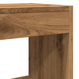 Berkfield Home Book Cabinet/Room Divider Artisan Oak 80x30x72 cm in Brown - Size: 80 x 30 x 72 cm - thumbnail 7