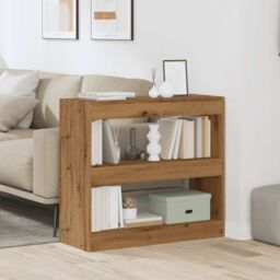Berkfield Home Book Cabinet/Room Divider Artisan Oak 80x30x72 cm in Brown - Size: 80 x 30 x 72 cm - thumbnail 3