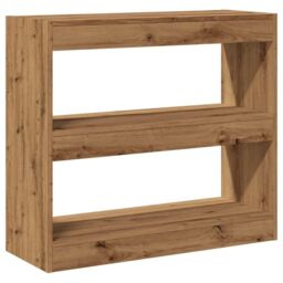 Berkfield Home Book Cabinet/Room Divider Artisan Oak 80x30x72 cm in Brown - Size: 80 x 30 x 72 cm - thumbnail 6