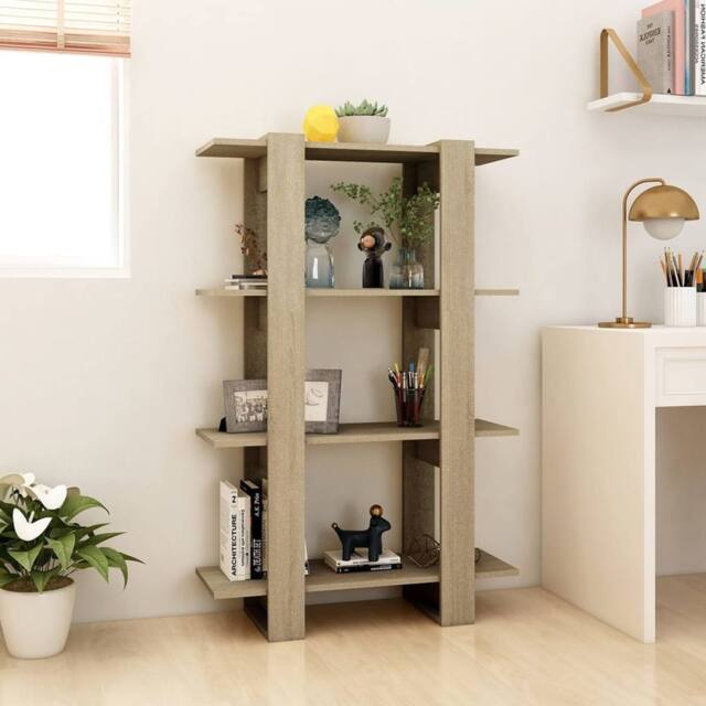 Berkfield Home Classic Book Cabinet/Room Divider Sonoma Oak 80x30x123.5 cm in Light Oak - image 1