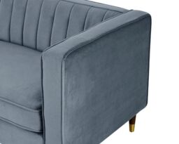 Home Detail Thomas 2 Seater Velvet Sofa in Grey - thumbnail 4