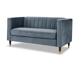 Home Detail Thomas 2 Seater Velvet Sofa in Grey - thumbnail 2