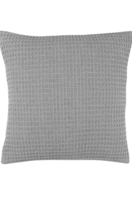 Appletree 'Bruges' Filled Cushion With Geo Waffle Texture in Silver - Size: 43 cm x 43 cm - image 1