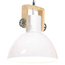 Berkfield Home Industrial Hanging Lamp 25 W White Round 30 cm E27