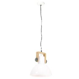Berkfield Home Industrial Hanging Lamp 25 W White Round 30 cm E27 - thumbnail 5