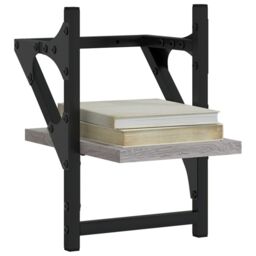Berkfield Home Wall Shelves with Bars 2 pcs Grey Sonoma 20x25x30 cm - Size: 20 x 25 x 30 cm - thumbnail 3