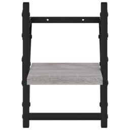 Berkfield Home Wall Shelves with Bars 2 pcs Grey Sonoma 20x25x30 cm - Size: 20 x 25 x 30 cm - thumbnail 5