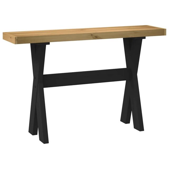Berkfield Home Console Table NOAIN X-Shaped Legs 120x30x75 cm Solid Wood Pine in Brown - Size: 120 x 30 x 75 cm - image 1