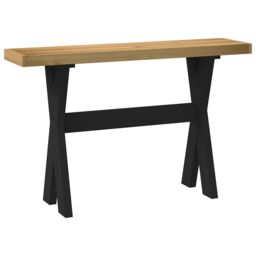 Berkfield Home Console Table NOAIN X-Shaped Legs 120x30x75 cm Solid Wood Pine in Brown - Size: 120 x 30 x 75 cm - thumbnail 5