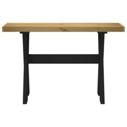 Berkfield Home Console Table NOAIN X-Shaped Legs 120x30x75 cm Solid Wood Pine in Brown - Size: 120 x 30 x 75 cm - thumbnail 3