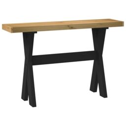 Berkfield Home Console Table NOAIN X-Shaped Legs 120x30x75 cm Solid Wood Pine in Brown - Size: 120 x 30 x 75 cm - thumbnail 1
