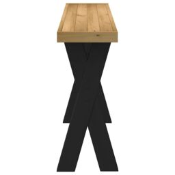Berkfield Home Console Table NOAIN X-Shaped Legs 120x30x75 cm Solid Wood Pine in Brown - Size: 120 x 30 x 75 cm - thumbnail 4