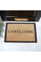 Artsy Mats Unwelcome Coir Doormat (60 x 40cm) in Light Brown - Size: 40 x 60 cm - thumbnail 1