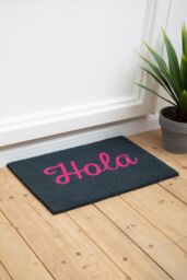 Orsina Neon Hola Coir Doormat in Pink - Size: 100 cm diameter - thumbnail 3