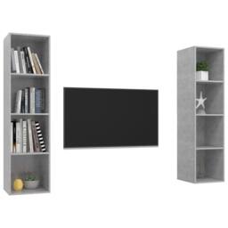 Berkfield Home Wall-mounted TV Cabinets 2 pcs Concrete Grey Engineered Wood - thumbnail 1