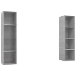 Berkfield Home Wall-mounted TV Cabinets 2 pcs Concrete Grey Engineered Wood - thumbnail 3