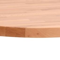 Berkfield Home Table Top Ã˜40x4 cm Round Solid Wood Beech in Brown - Size: 40x4 cm - thumbnail 3
