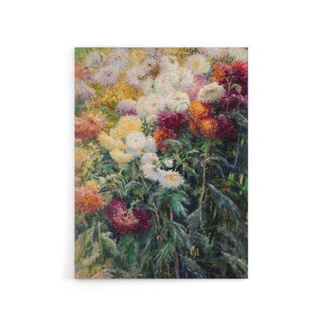 "Artery8 Gustave Caillebotte Chrysanthemums in the Garden Canvas Wall Art Print - Size: W12"" x H16""" - image 1