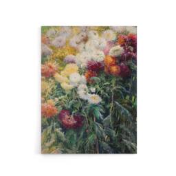 "Artery8 Gustave Caillebotte Chrysanthemums in the Garden Canvas Wall Art Print - Size: W12"" x H16""" - thumbnail 1