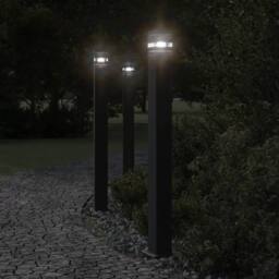 Berkfield Home Outdoor Floor Lamp with Outlet Black 110 cm Aluminium