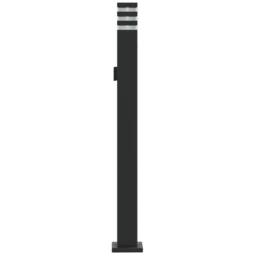 Berkfield Home Outdoor Floor Lamp with Outlet Black 110 cm Aluminium - thumbnail 5