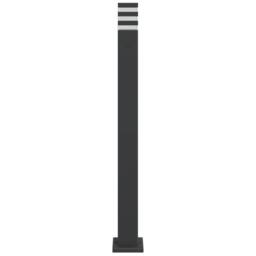 Berkfield Home Outdoor Floor Lamp with Outlet Black 110 cm Aluminium - thumbnail 4