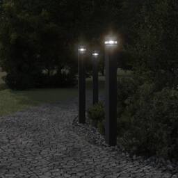 Berkfield Home Outdoor Floor Lamp with Outlet Black 110 cm Aluminium - thumbnail 3
