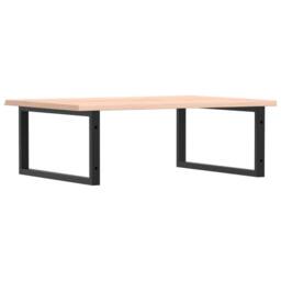 Berkfield Home Elegant Basin Shelf Wall Mounted Steel & Solid Wood Oak in Light Tan - thumbnail 6