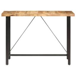 Berkfield Home Bar Table 150x70x107 cm Rough Mango Wood in Brown - Size: 150 x 70 x 107 cm - thumbnail 1